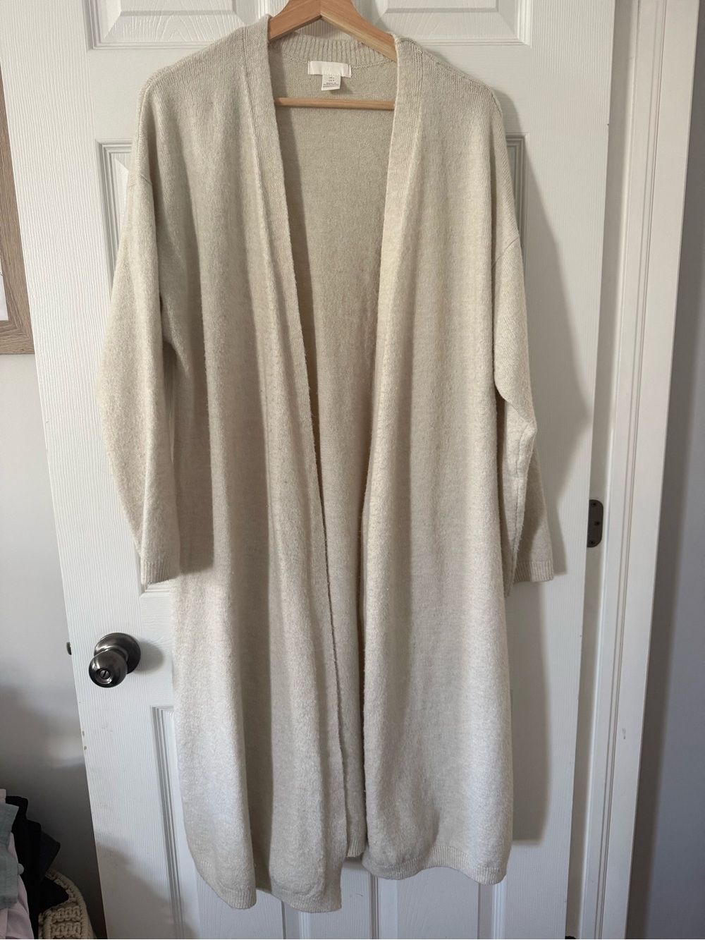 92. H&M OPEN-FRONT LONGLINE CARDIGAN SZ L
